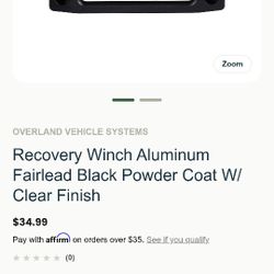 Winch  Aluminum Fairlead Black Powder Coat 