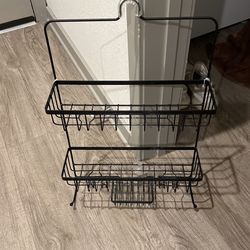 Shower Caddie Caddy Black Shelves 