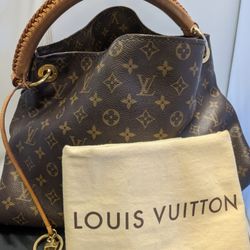 Pre-owned Monogram Artsy Canvas Shoulder Bag With Duster