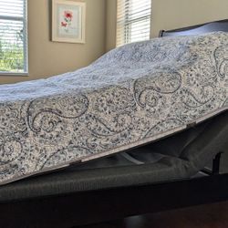 Power adjustable queen bed,mattress and frame set