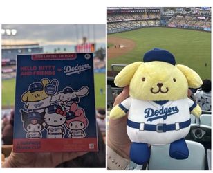Pompompurin Hello Kitty and Friends Dodgers Plush