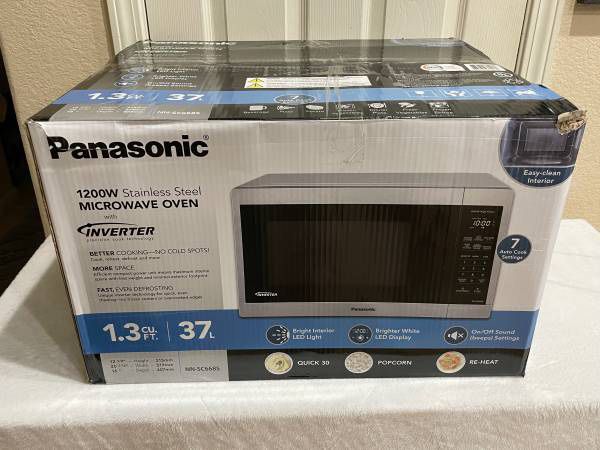 Brand new Panasonic Microwave Oven 1.3 Cu Ft Stainless Steel Countertop Inverter 1200W