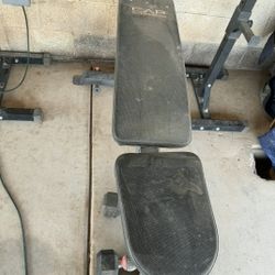 Bench/squat Rack And 155lbs Of Plates 