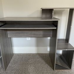 Computer Table with Storage Bin And Slide Out Keyboard Drawer
