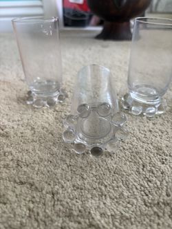 vintage Imperial Glass Candlewick juice glasses