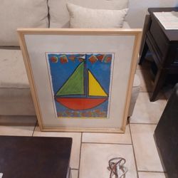 Large Deco Boat Picture