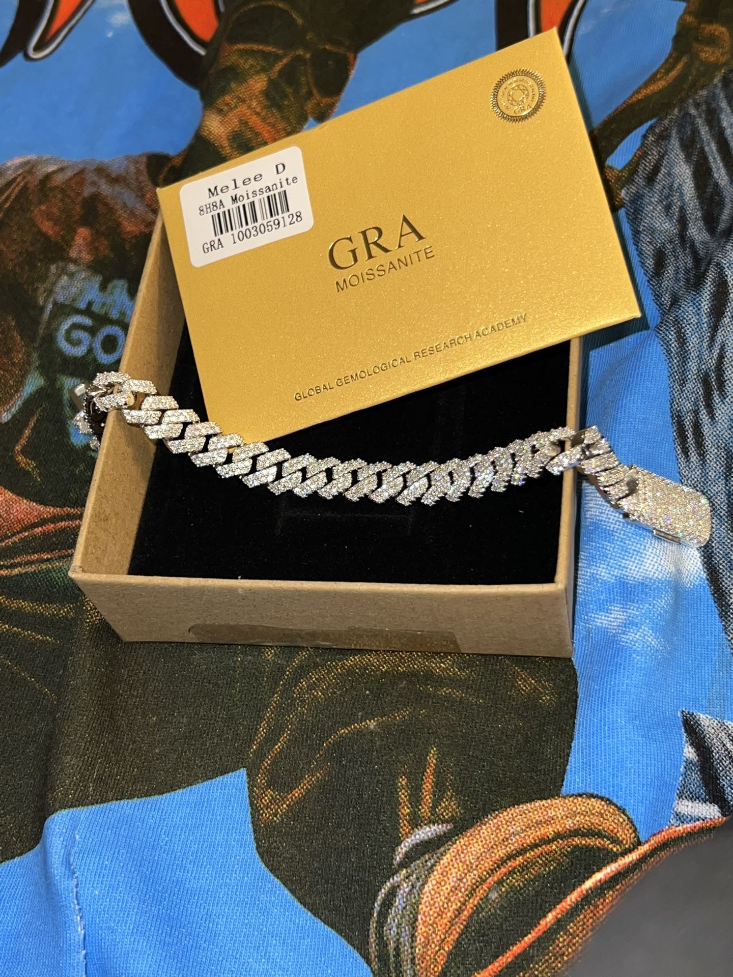 Real Moissanite Cuban Bracelet π