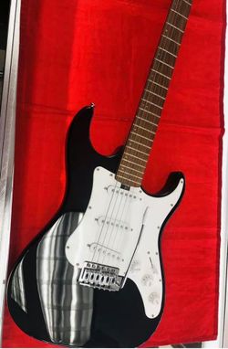LYON by WASHBURN Black & White Electric Guitar 6-String, Right Hand