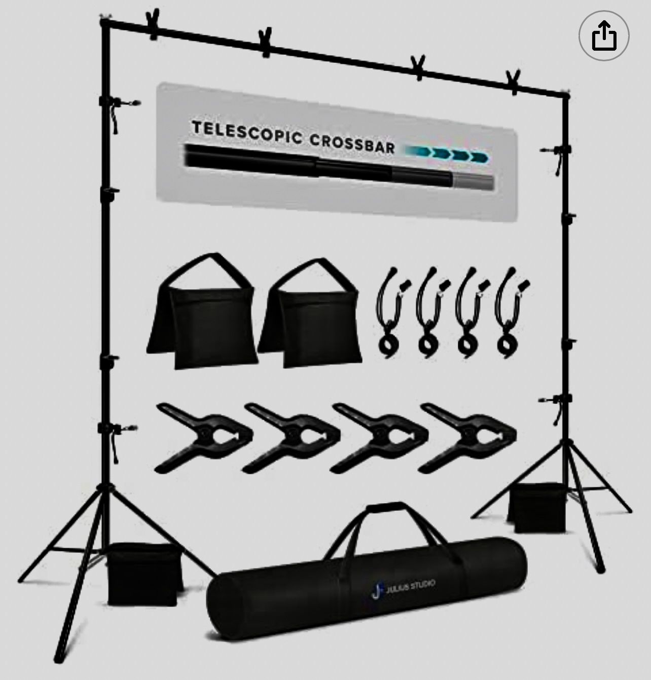 Backdrop/green screen Stand 7.5ft Tall X10.1ft Wide