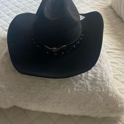 Black Cowgirl Hat !! Sombrero Vaquero De Mujer , Negro 