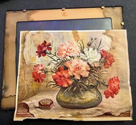 Original painting, signed by the Miss Maude Angell (act. 1(contact info removed)) floral Watercolour