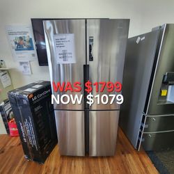 Haier Energy Star 16.8 Cu. Ft. Quad Door Refrigerator 