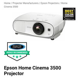 Epson Home Cinema 3500 3D 3LCD Home Theater Projector