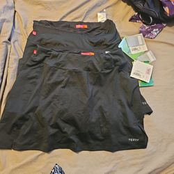 2 Terry Women's Bicycling  Skorts NWT  Size Large Black