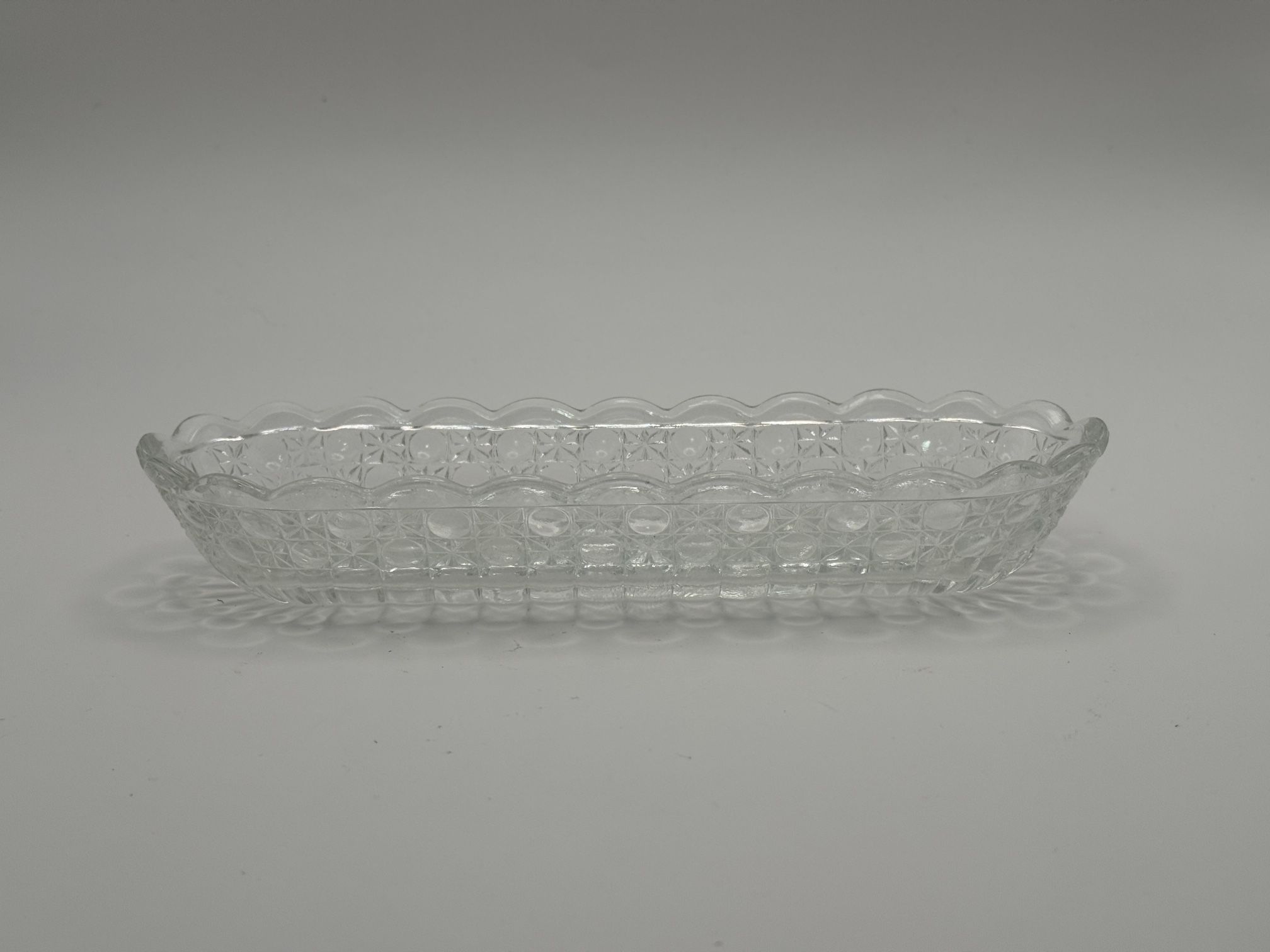 Vintage Avon Elegant Clear Glass Decorative, Multi-Purpose Tray