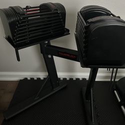 PowerBlock 50 Adjustable Dumbbells w/Stand