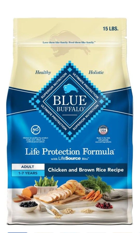 Blue Buffalo Life Protection Formula Chicken & Brown Rice Recipe Adult Dry Dog Food 5lb Bag