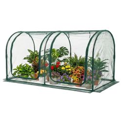 Crop Cage for Garden 98x49x49 Tunnel Plant Netting Cover with Zipper