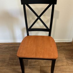 Two  Solid Wood Dining Chairs
