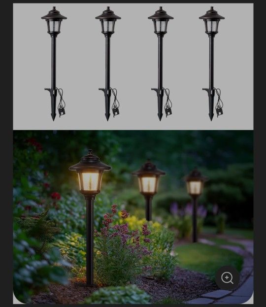 EDISHINE 12V 3W 120LM 3000K Warm White Low Voltage Landscape Lights, 4 Pack-HGSL34A