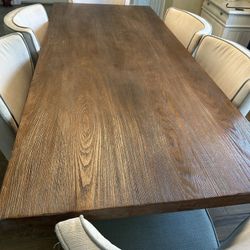 Rustic Farmhouse Table 6 Chairs