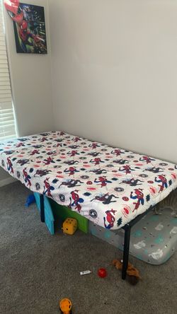 Twin bed frame with mattress