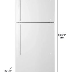 BRAND NEW! Insignia™ - 18 Cu. Ft. Top-Freezer Refrigerator with Handles - White