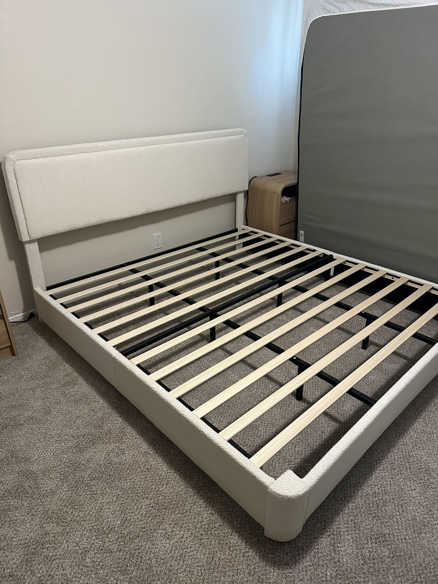 Beige King Bed Frame!