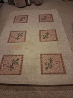 Palm decorated Rug