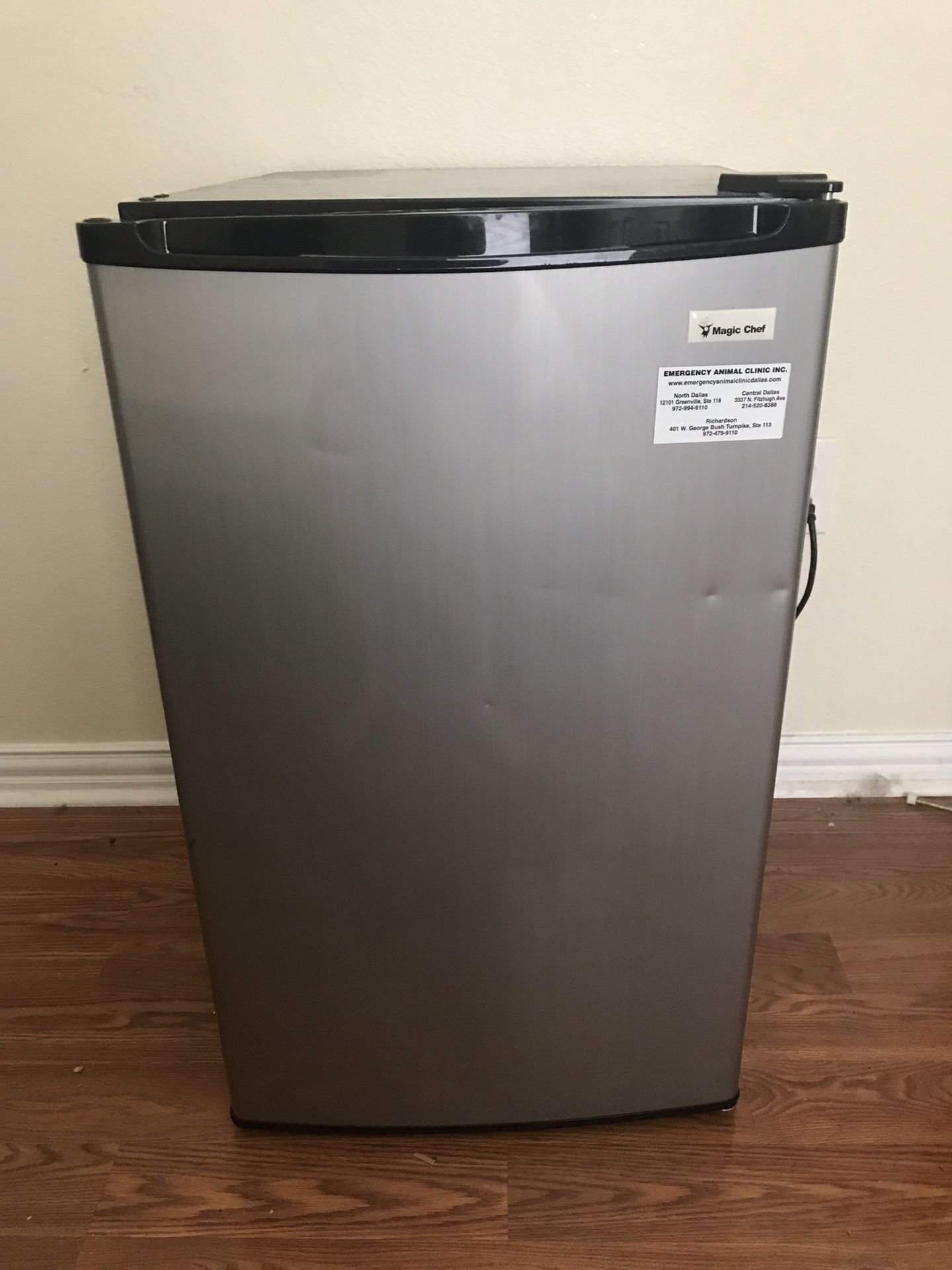 Magic chef mini fridge good size and works well