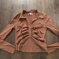 Junior Girls Brown Shirt Size Large By Urban Outfitters #5