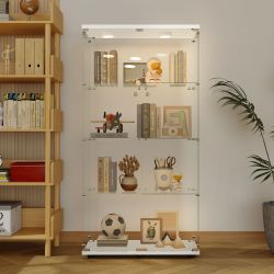 Tempered glass display cabinet,wine cabinet,storage cabinet,file cabinet,with a variety of colors of pat lights,door locks,adjustable floor feet suita