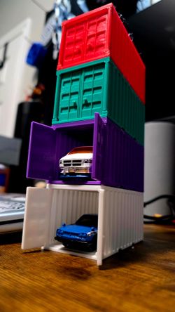 Storage containers 1:64 3D printed