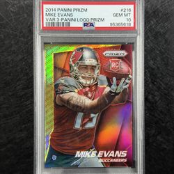 2014 Panini Prizm - Mike Evans #216 Team Logo Prizm PSA 10 