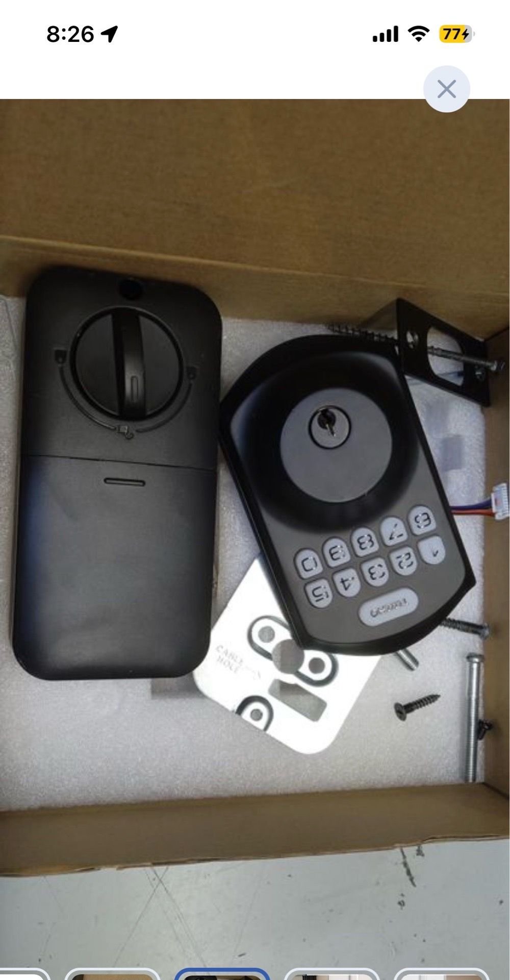 TEEHO TE001 Keyless Entry Door Lock with Keypad - Smart Deadbolt Lock for Front Door with 2 Keys - Auto Lock - Easy Installation - Matte Black