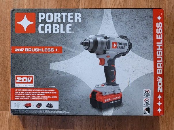 Porter Cable 20v 1000 ft. Lbs. Impact Wrench Kit Brushless Cordless $200 Firm Pickup Only