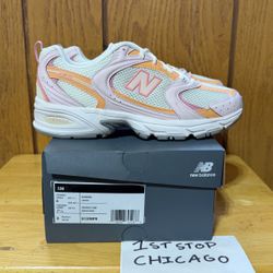 New Balance 530 Sneakers Orange Pink Athletic Athleisure Sporty Womens 7.5 NEW