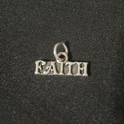 Sterling Silver “Faith” Charm 