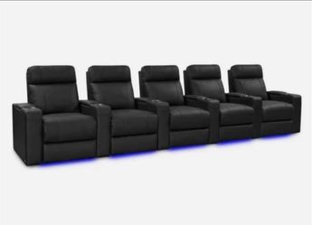 iacenza Luxury Onyx / Row of 5 New in the box Dimensions: W: 162 in, H: 42 in, D: 38.75 in