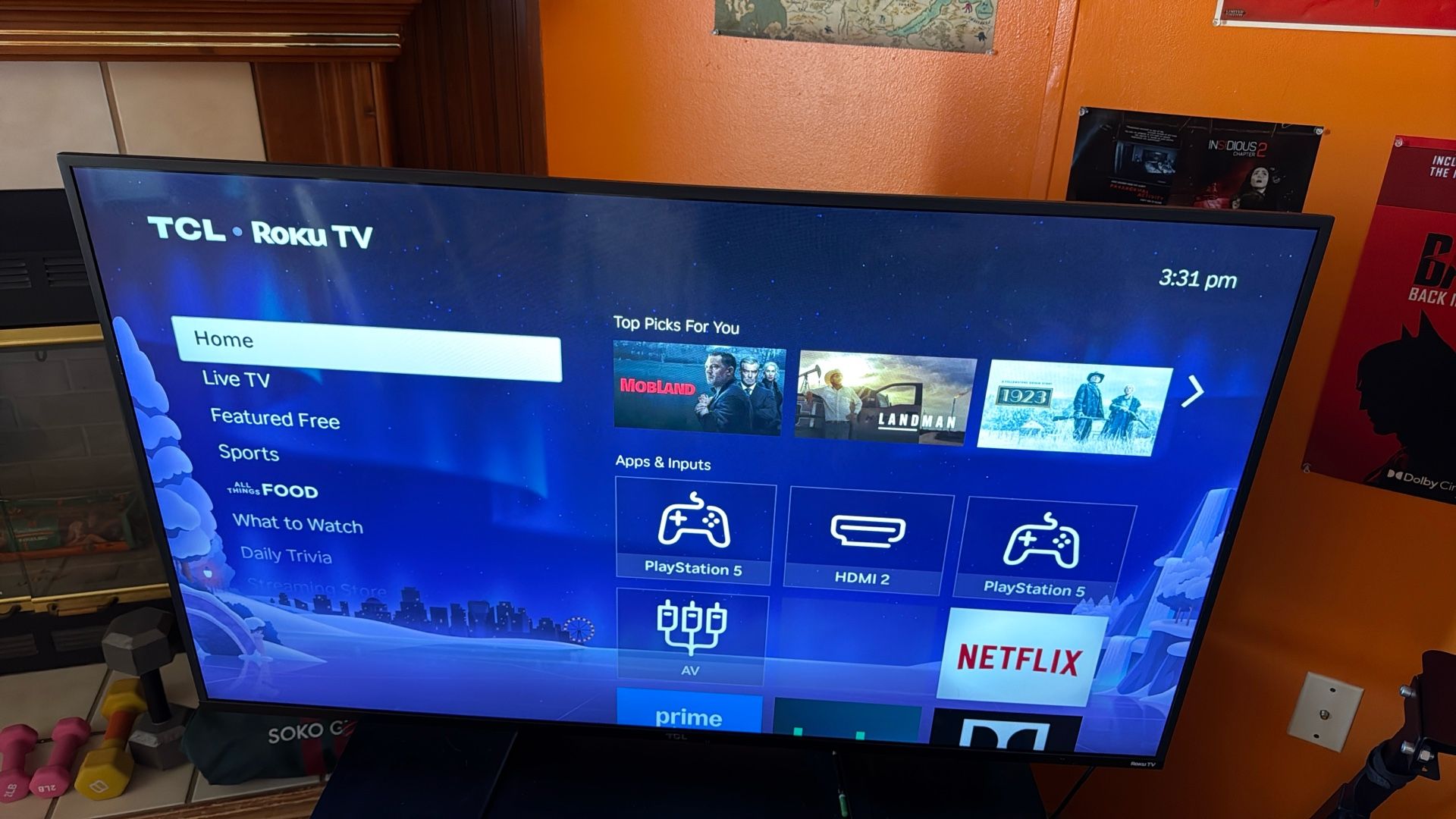 4K 49 inch TCL ROKU TV