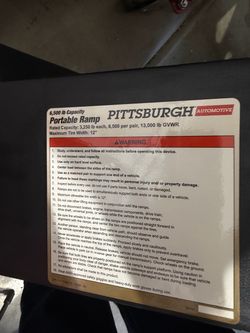 Pittsburgh Automotive 6,500 lb Portable Ramp
