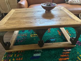 Natural wood coffee table