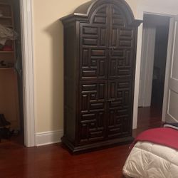 Vintage Armoire, Gorgeous Antique Vintage Cabinet Dresser Real Wood