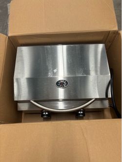 Portable Grill – Table Top Stainless Steel Propane Gas BBQ for Camping and Outdoor – 2 Burners