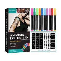 EELHOE temporary tattoo pen set face arm body multi-color painting diy makeup graffiti decoration tattoo pen