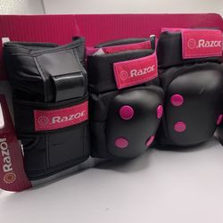 Razor Child's Multi-Sport Protective Pad Set Pink For Ages 5+