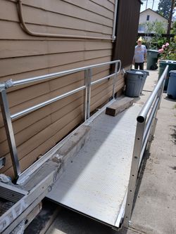 Handicap  Ramp or utility  with hand rails
