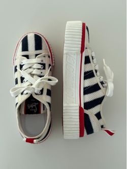 Christian Louboutin Paris Striped Knit Lace-Up Low Top Sneakers EU 37 US 6  NO BOX