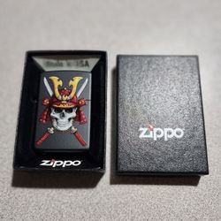 Zippo Lighter  - Skull Samurai (Never Used)