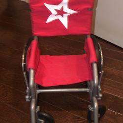 American Girl Red Wheel Chair $10